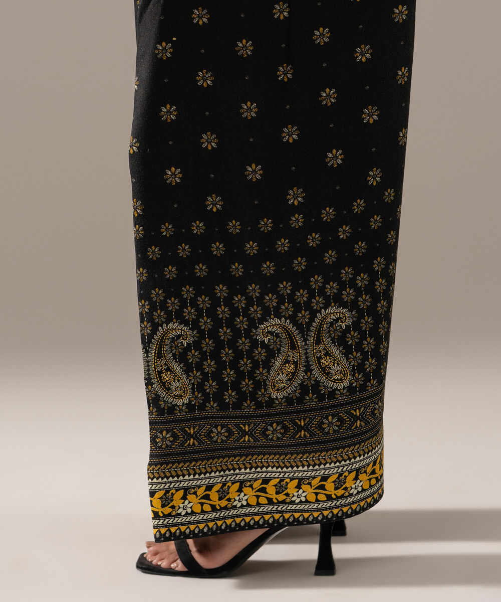 Women's RTW Bedford Printed Black Shalwar
