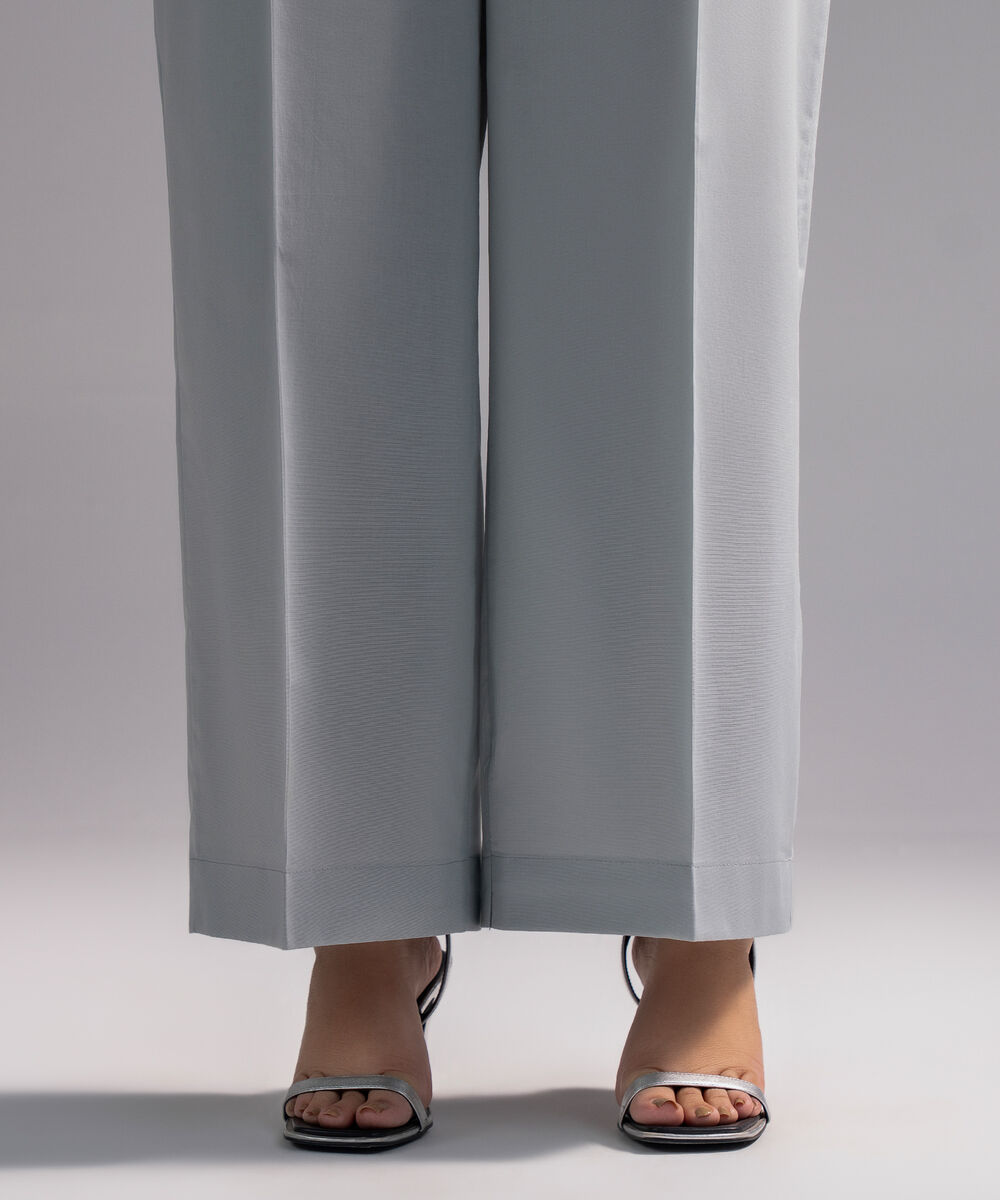 Women's RTW Cambric Solid Grey Culottes