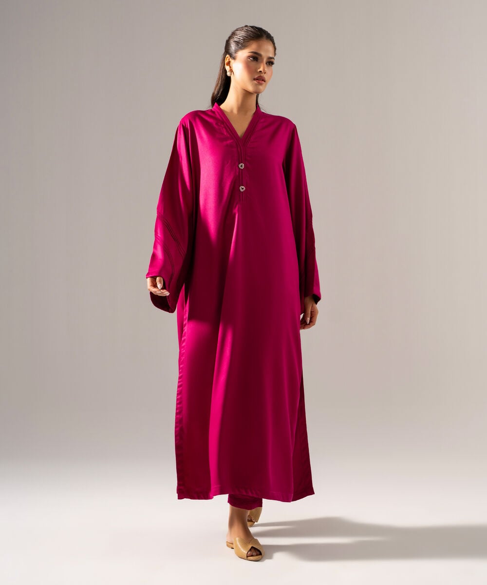 Women's RTW Bedford Solid Pink 2 Piece Suit