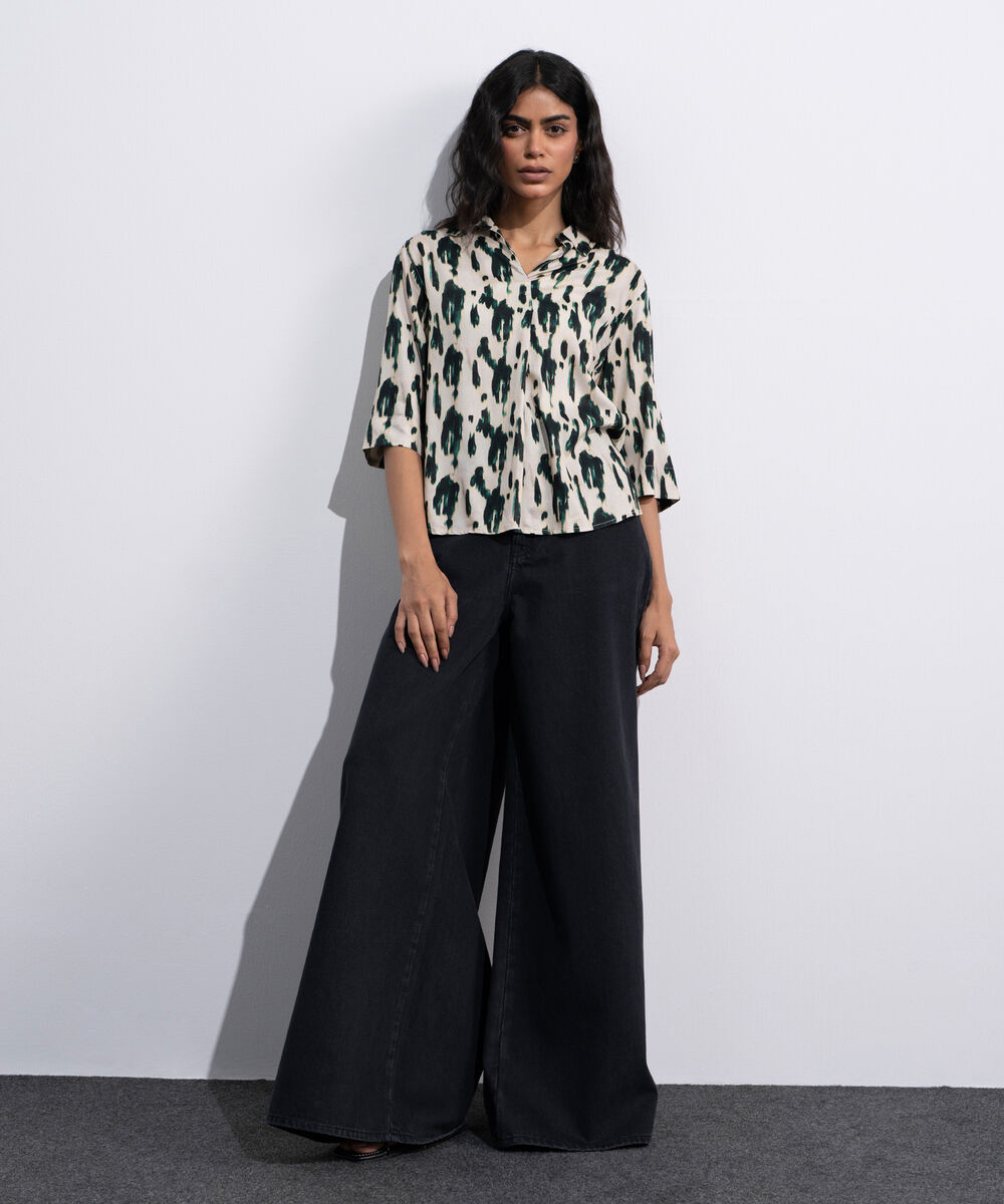 Women's Multi Printed V-Neck Top