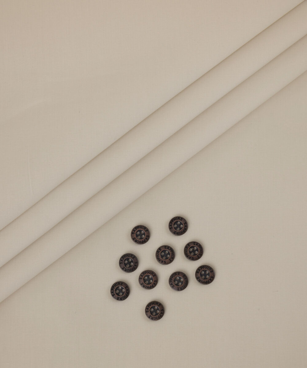 Men's Unstitched 2-Piece Premium Latha Beige Suit