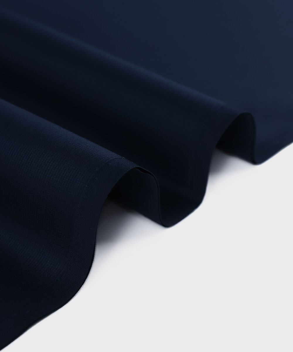 Men Unstitched Cotton Blue Full Suit Fabric