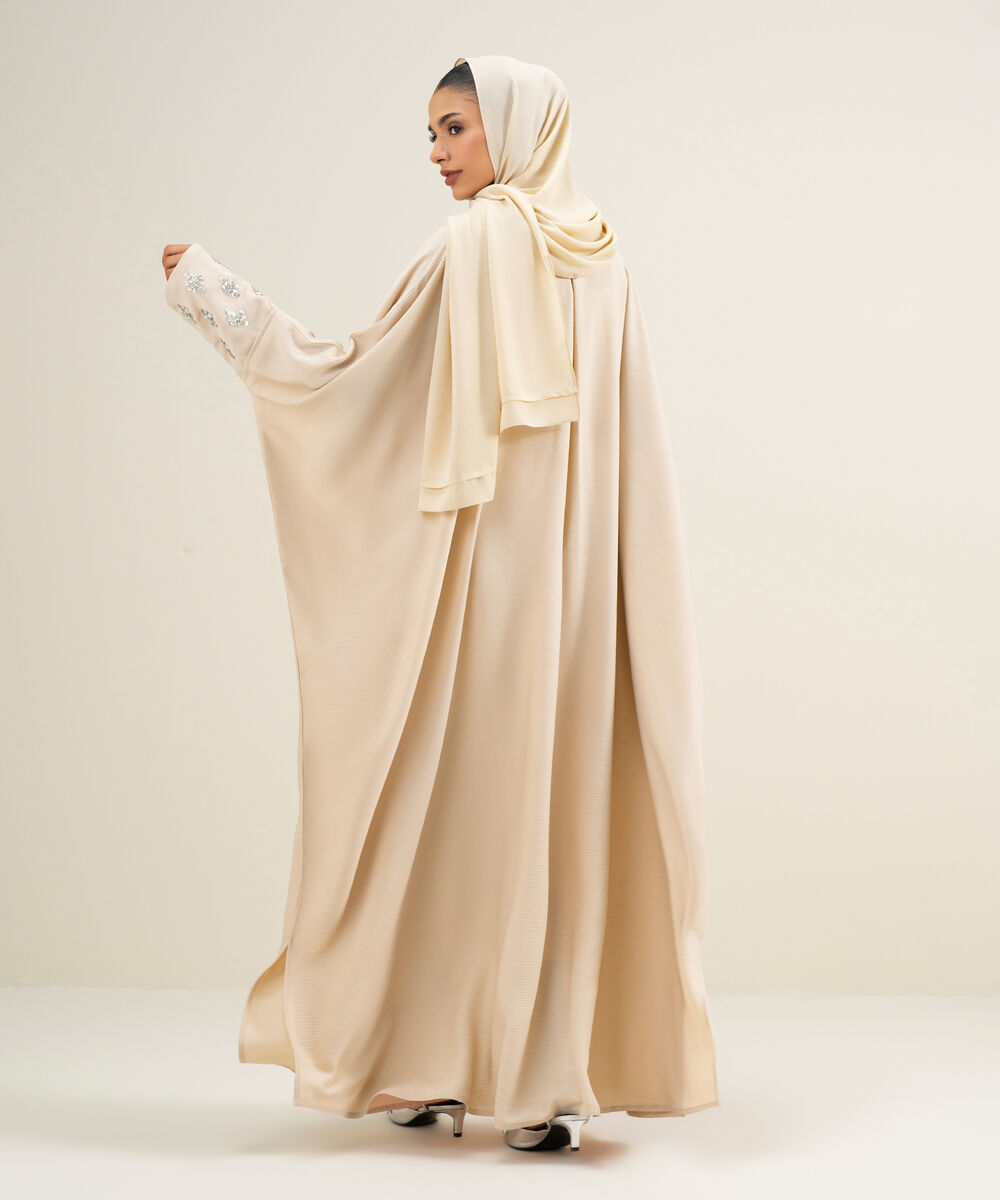 Women's Peachy Pink Cape Abbaya Set
