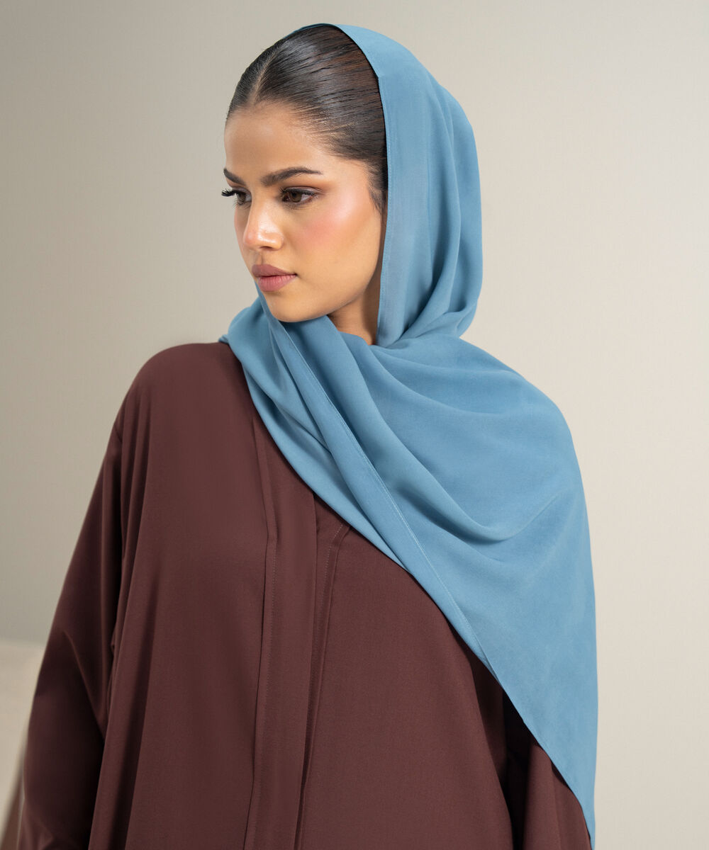 Women's Polyester Blue Hijab
