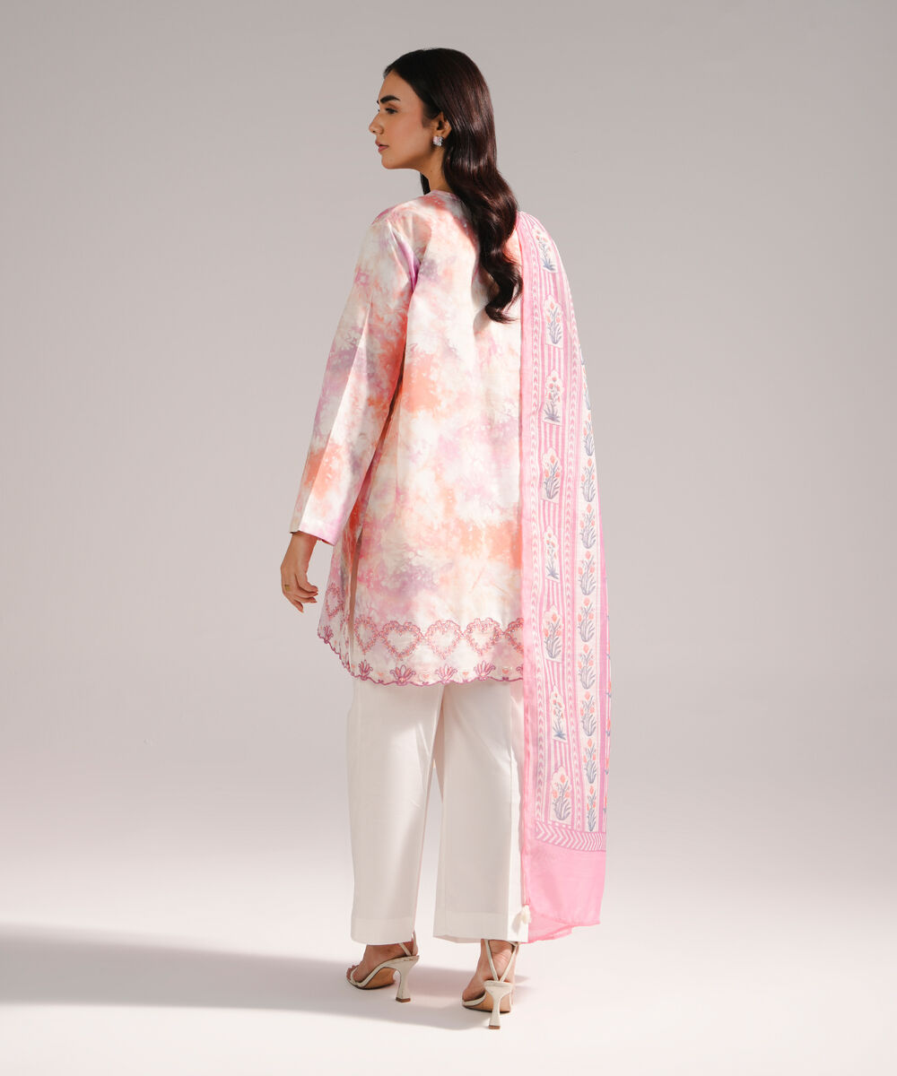 Women's RTW Zari Lawn Embroidered White 3 Piece Suit