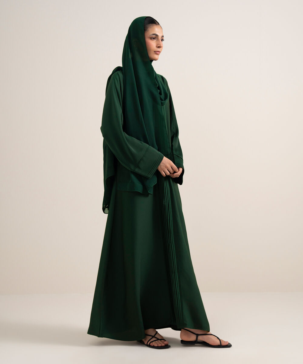 Women's Olive Green Abaya Set