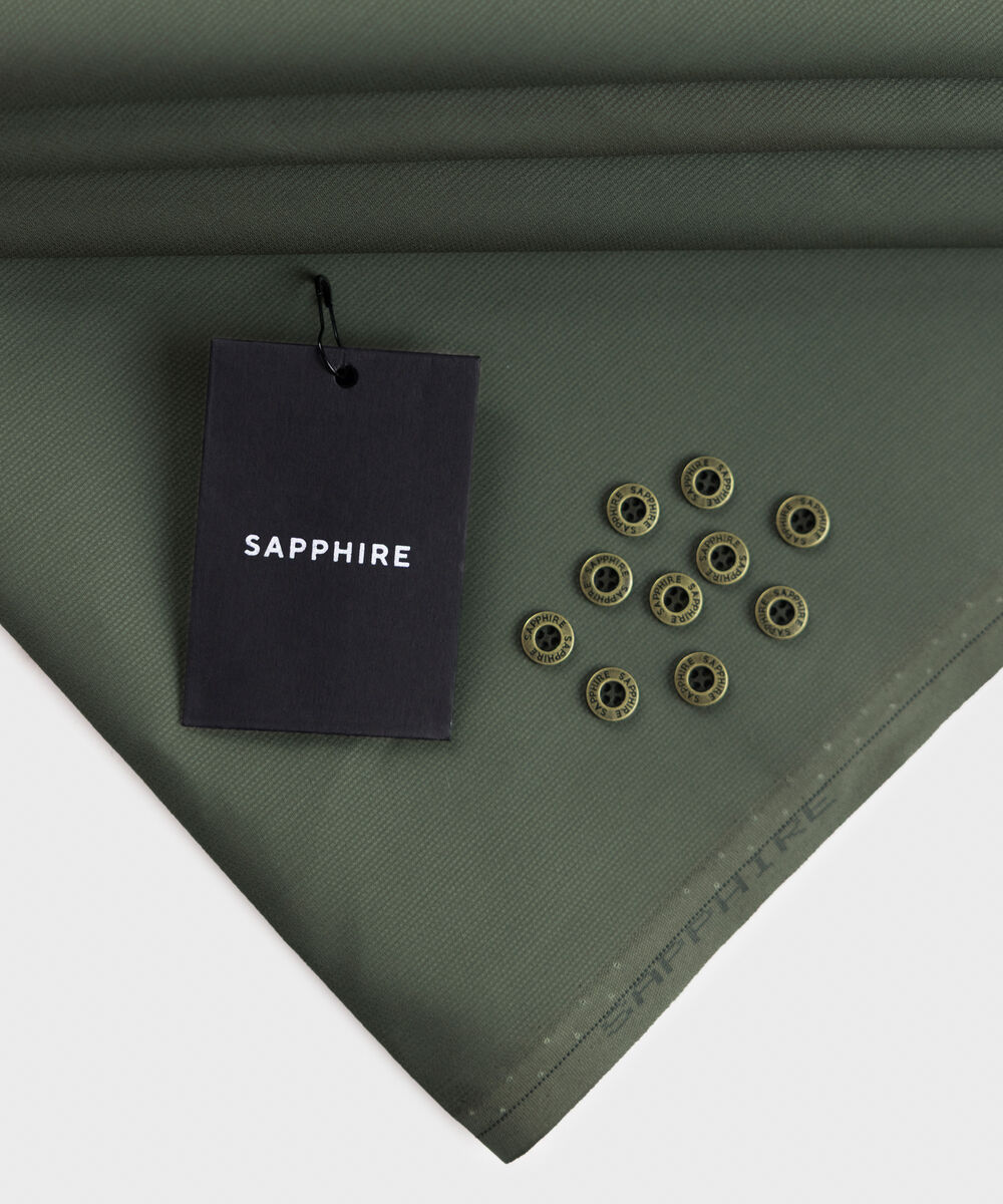 Men's Unstitched Two-Piece Cotton Dobby Light Cream Suit.