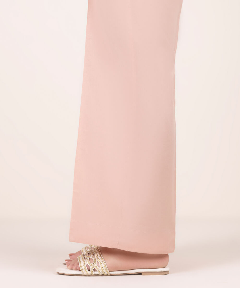 Women's RTW Cambric Solid Pink Culottes