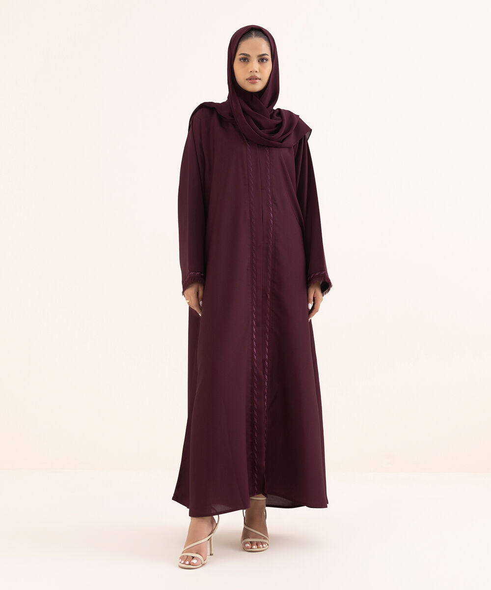 Women's Red Nida Abaya