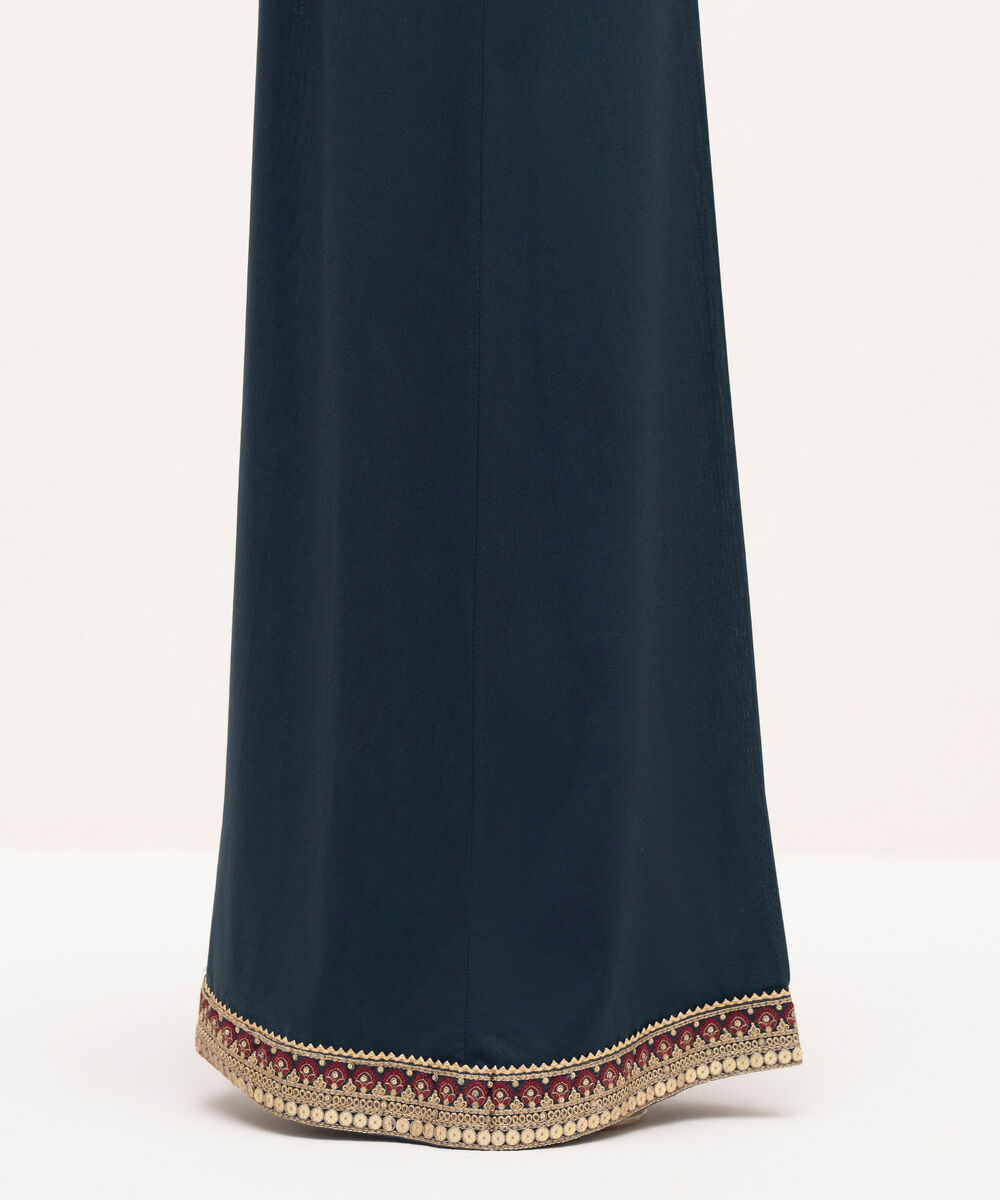 Women's RTW Cambric Blue Embroidered Sharara