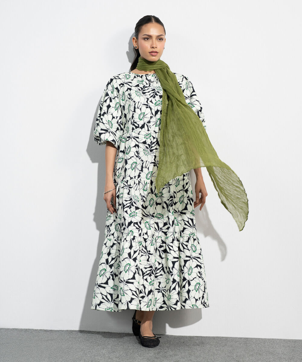 Women's Western Green  Rectangular Scarf