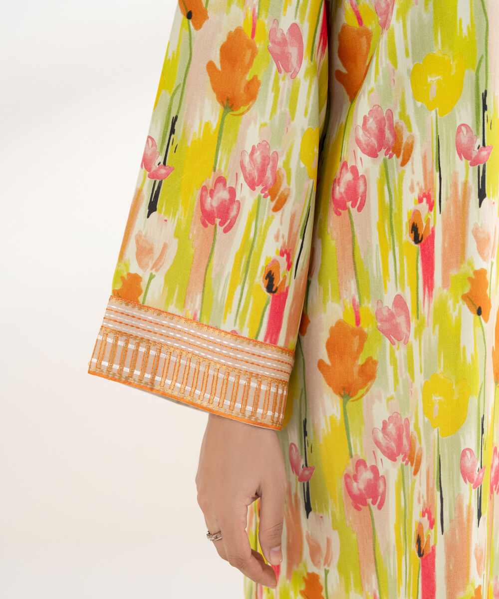 Women's RTW Textured Viscose Embroidered Multi Shirt