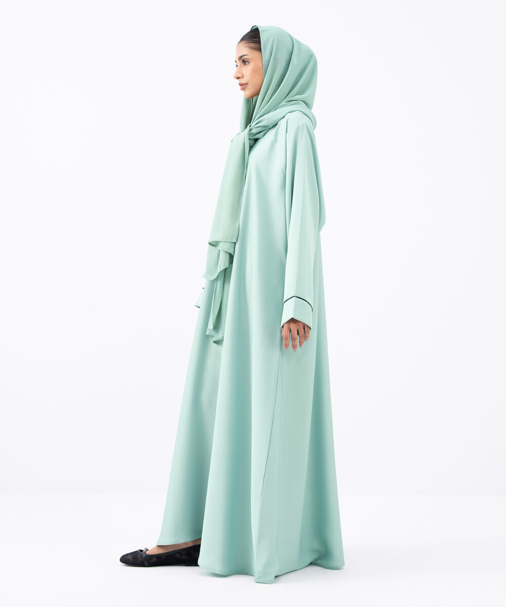 Women's Green Polyester Abaya