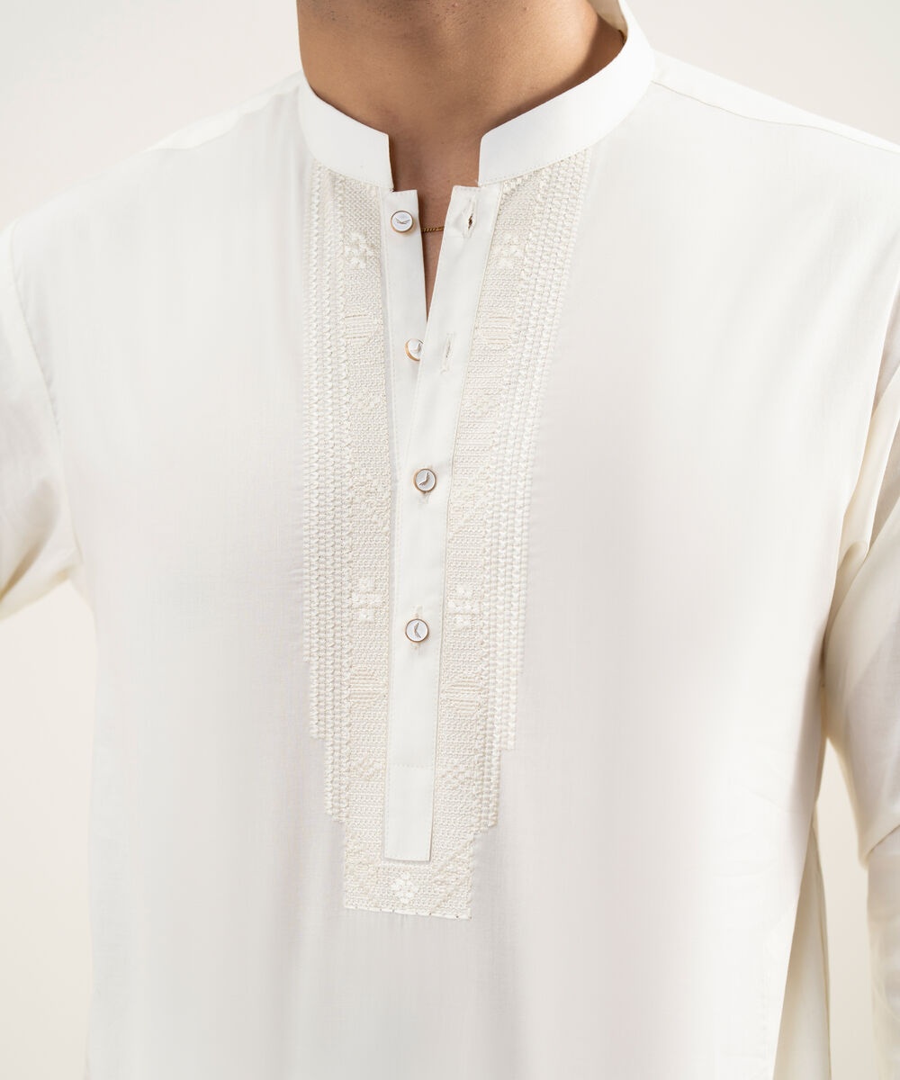 Men's Stitched Premium Cotton Navy Blue Suit