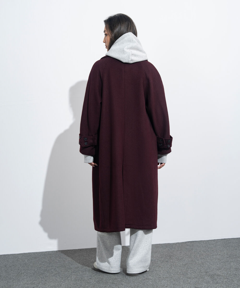 Women's Western Wear Merlot Oversized Double Breasted Coat