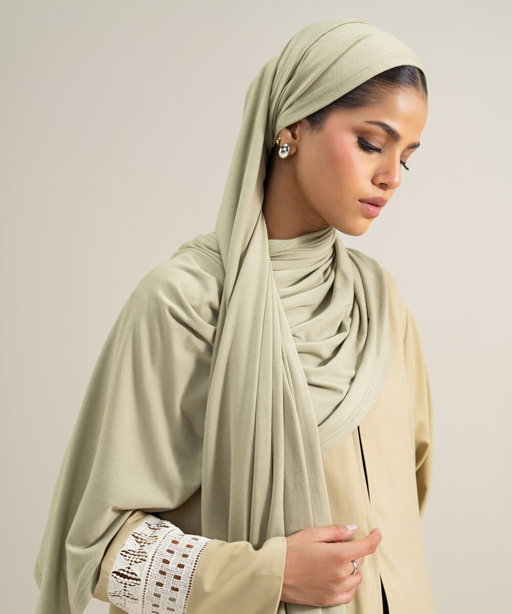 Women's Modal Green Hijab