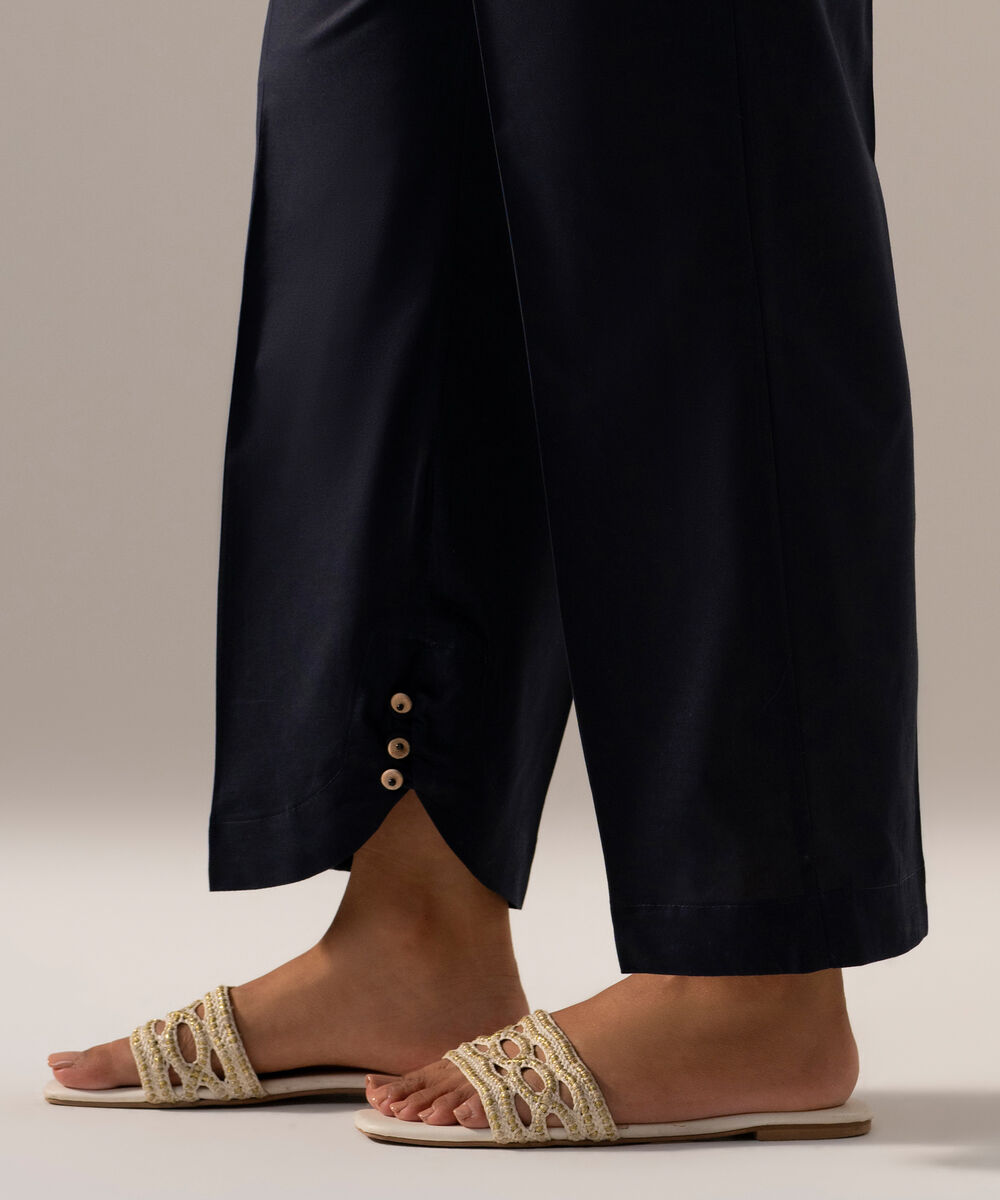 Women's RTW Cambric Solid Black Culotte