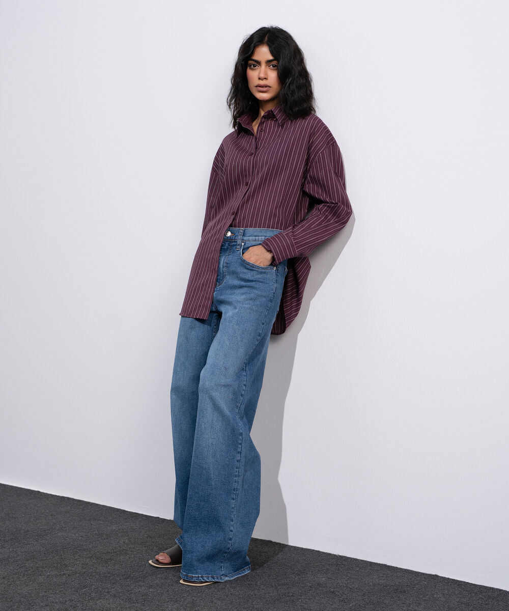 Women's Multi Cinched Waist Linen Blend Shirt
