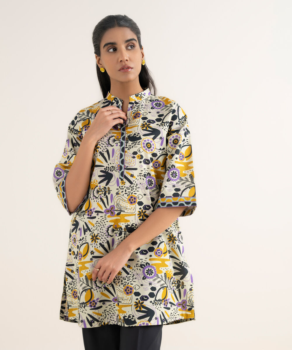 Women's Unstitched Lawn Printed Multi Shirt