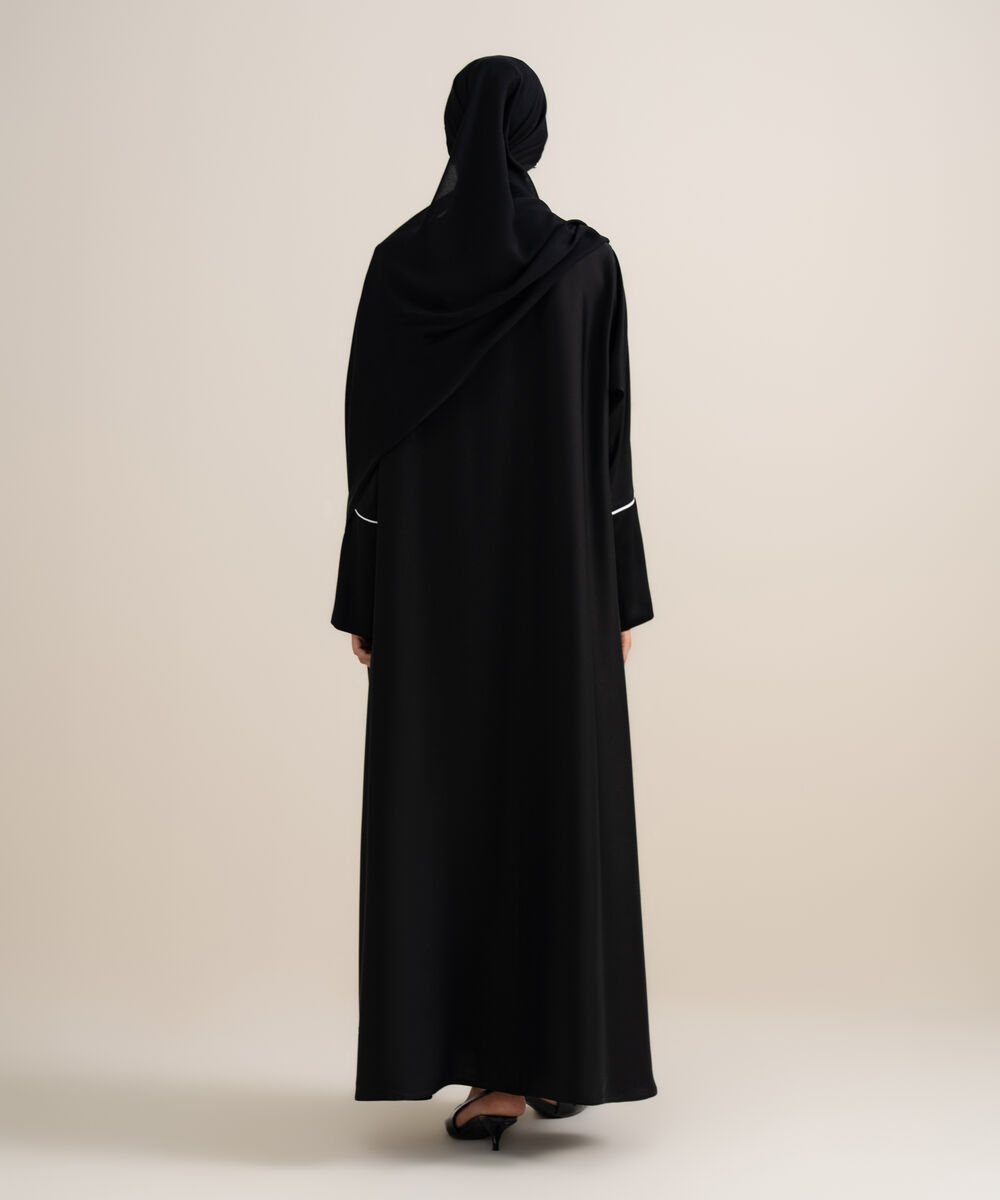 Women's Black Regular Abaya Set