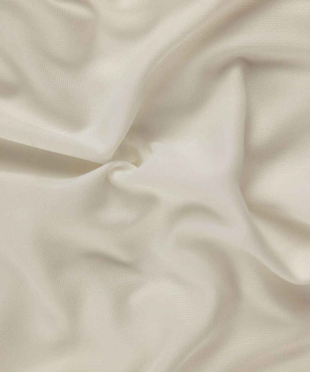 Men's Unstitched Two-Piece Premium Cotton Satin Off White Suit.