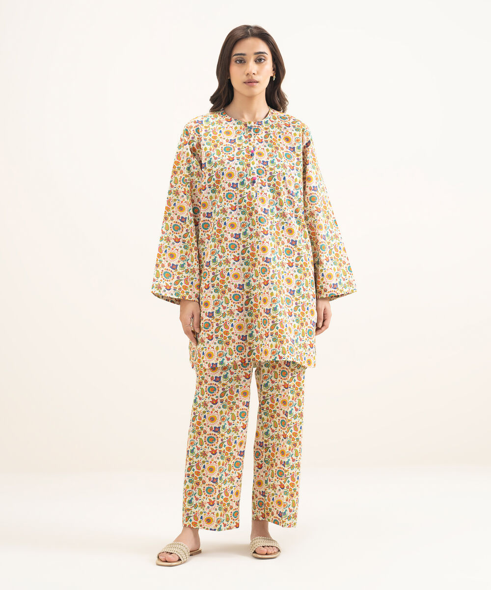 Women's RTW Cambric Printed Multi Straight Shirt