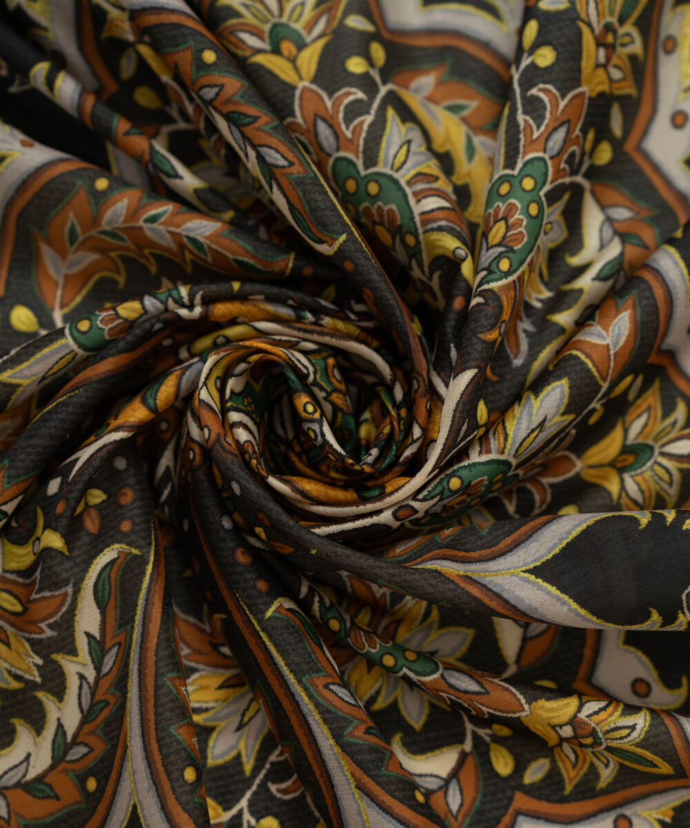 Tussar Silk Printed Mustard Dupatta