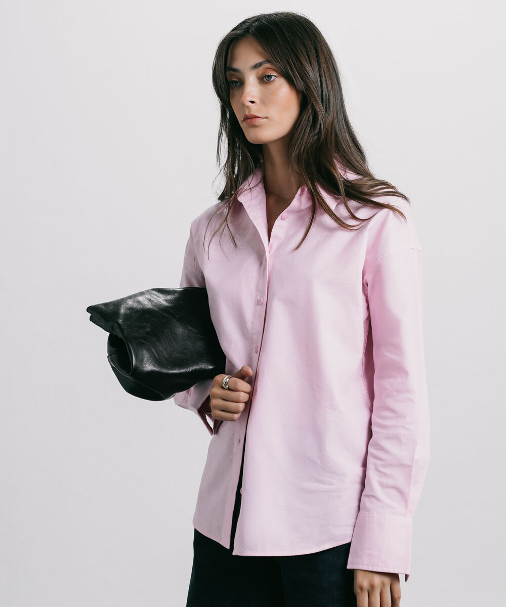 Women's Western Wear Yellow Boxy Oxford Shirt