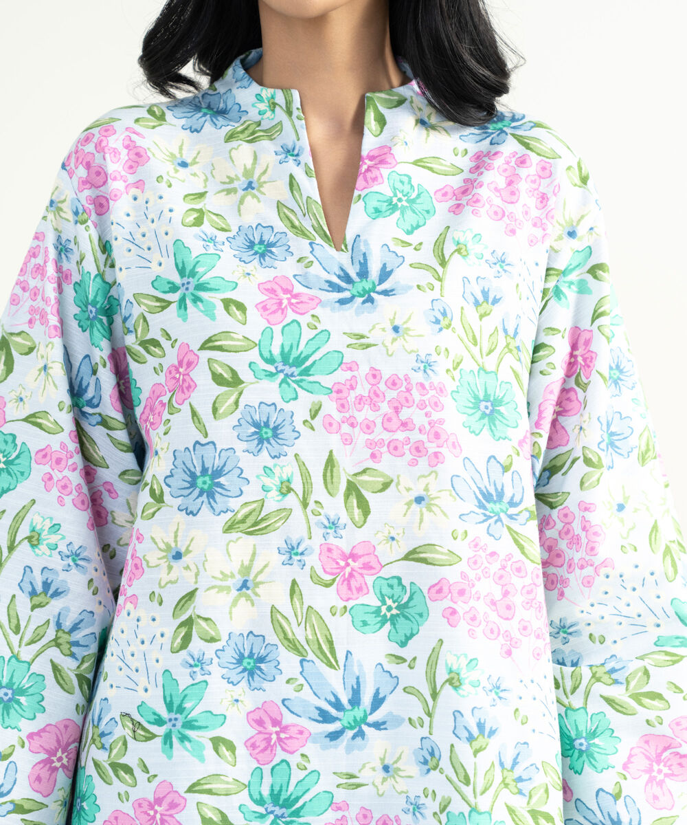 Women's Unstitched Lawn Multi Embroidered 3 Piece Suit