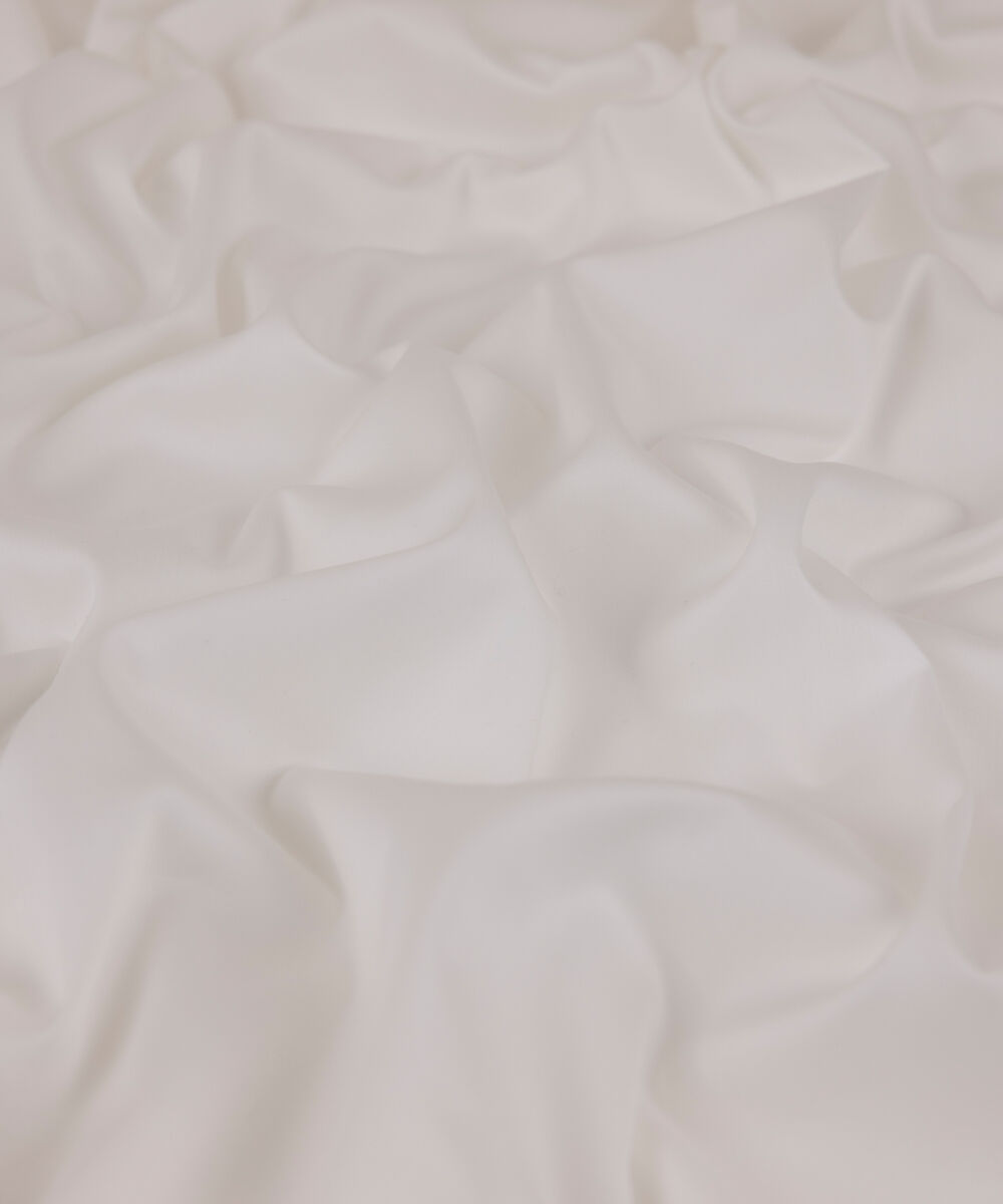 Men's Unstitched 2-Piece Premium Cotton Satin Off White Suit