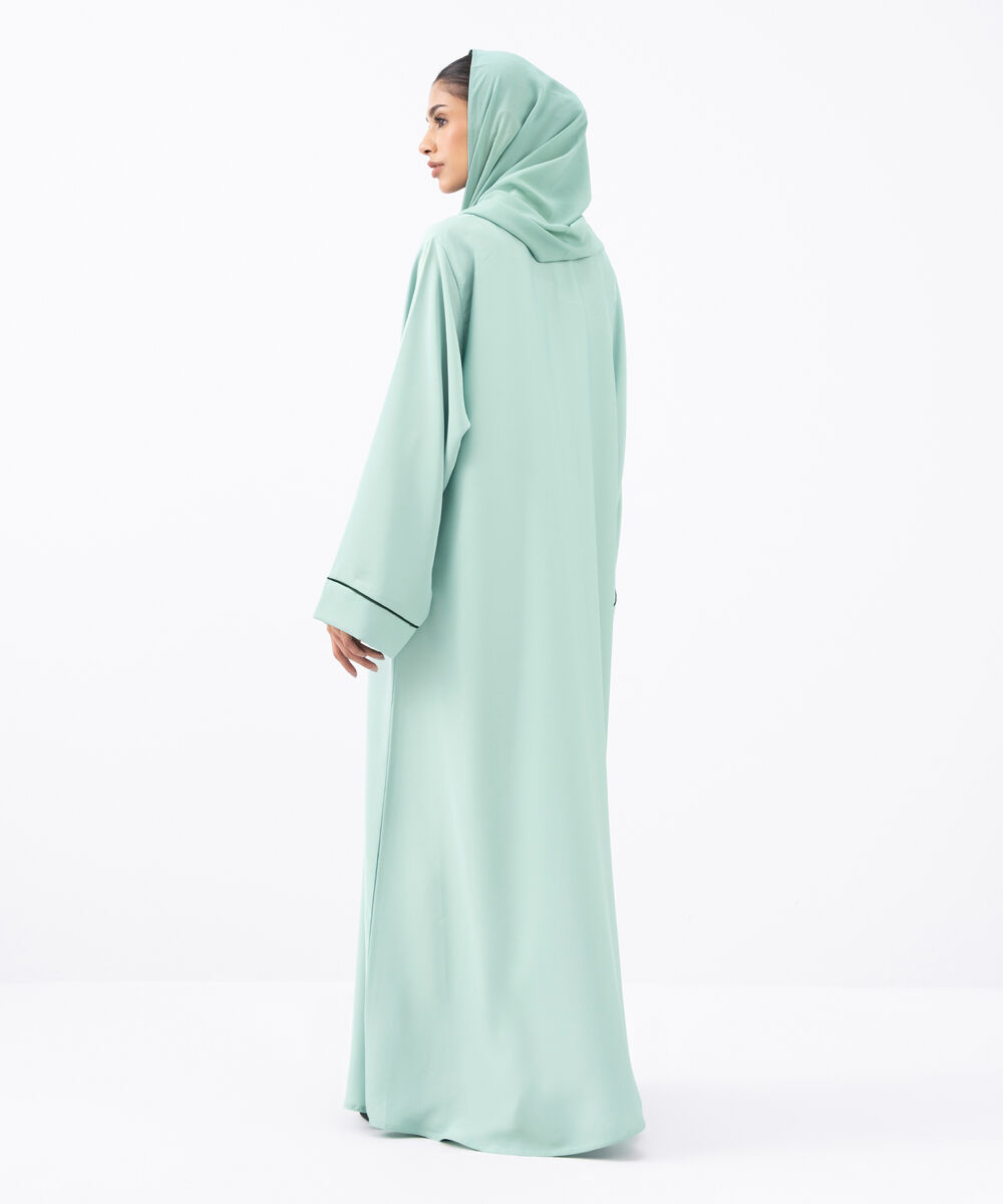 Women's Green Polyester Abaya