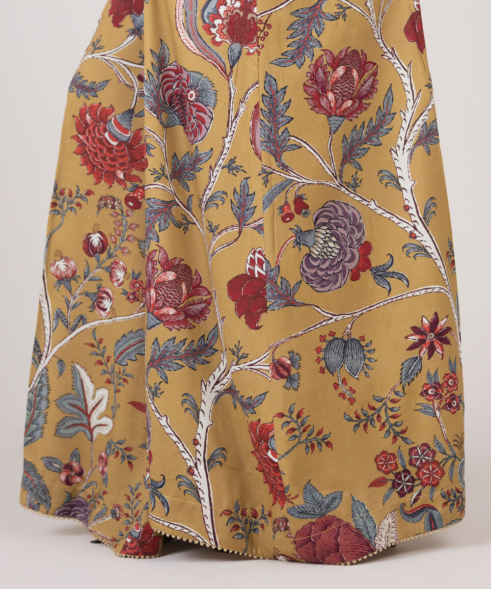 Women's RTW Viscose Raw Silk Multi Printed Sharara