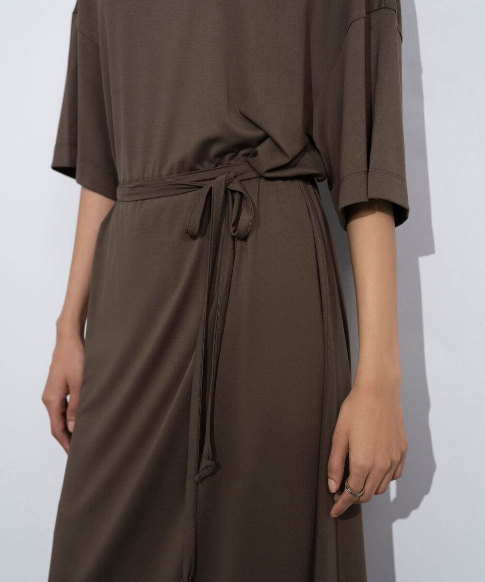 Women's Brown Flowing Maxi Dress