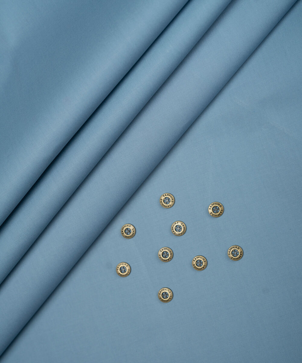 Men's Unstitched Two-Piece Soft Grey  Premium Latha Suit