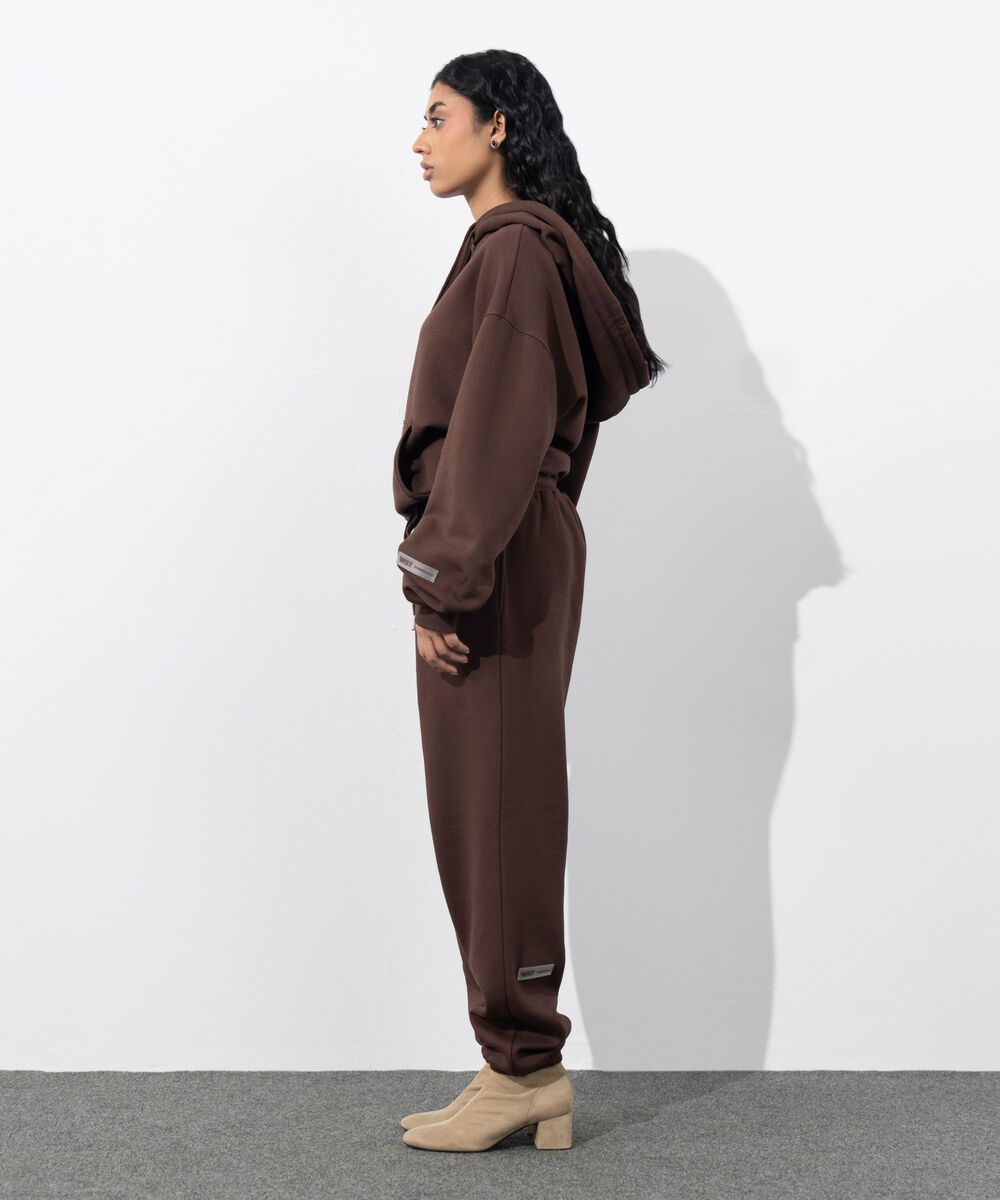 Women's Western Wear Brown Fleece Jogging Trousers