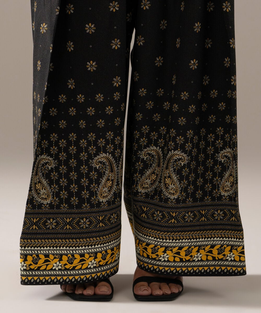 Women's RTW Bedford Printed Black Shalwar