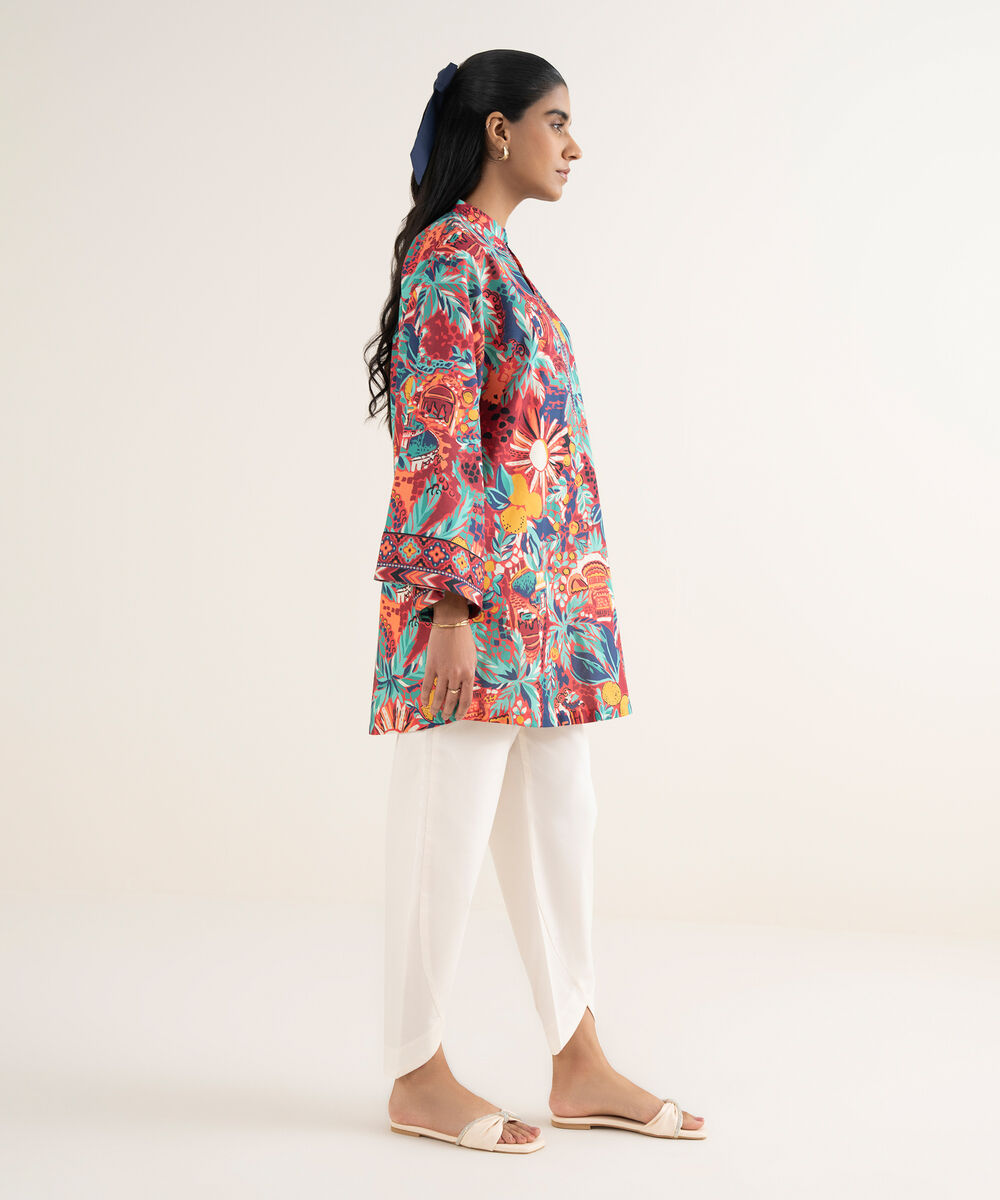 Women's Unstitched Lawn Printed Multi Shirt