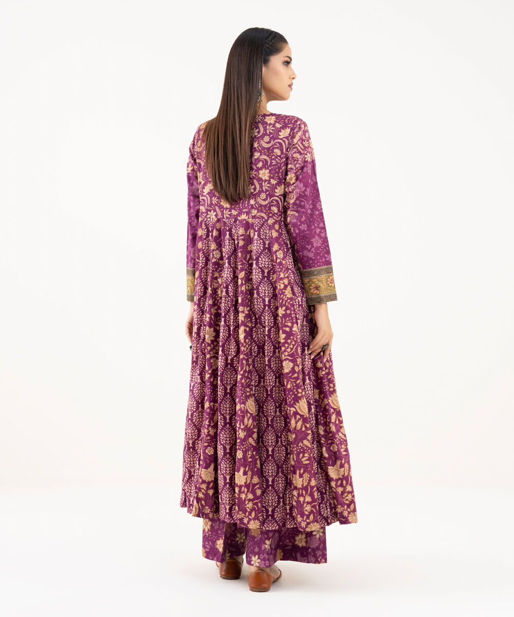 Women's RTW Lawn Viscose Green Embroidered Pishwas