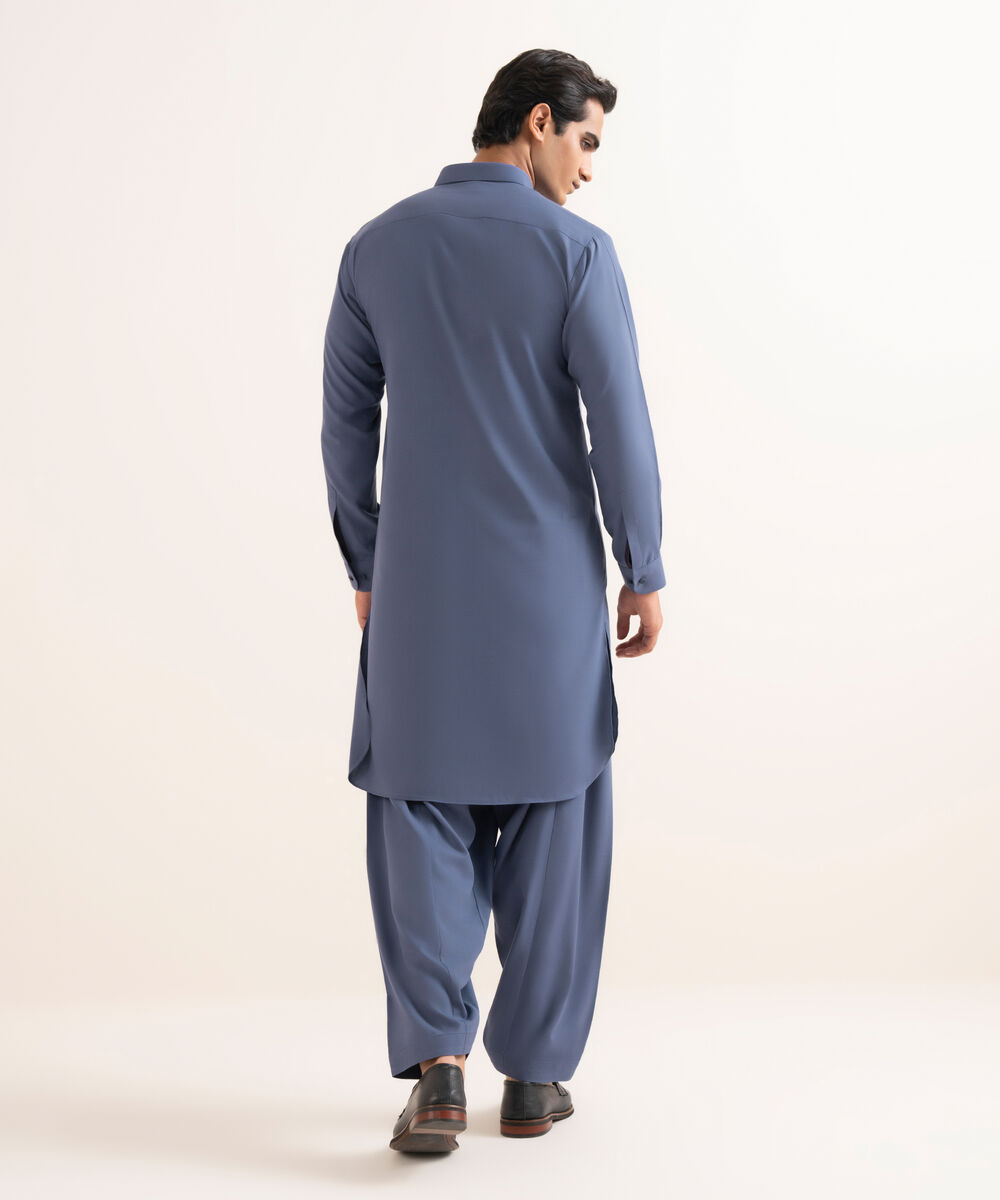 Men's Stitched Premium Wash & Wear Grey Suit