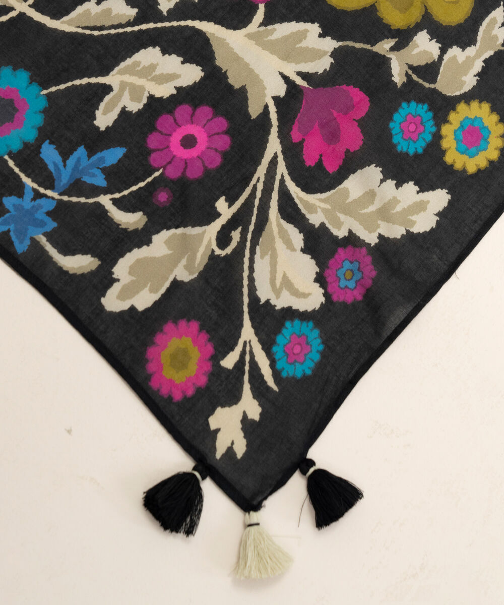 Women's Unstitched Textured Voile Multi Dupatta