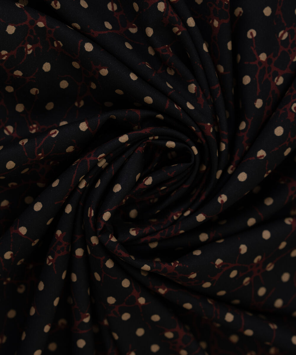 Printed Linen Black Dupatta
