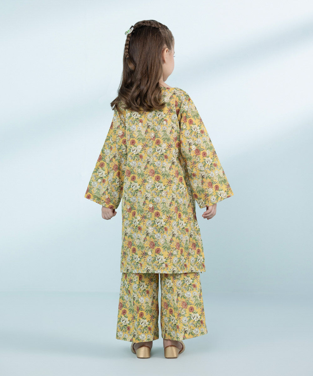 Mommy & Me Girls Two Piece Yellow Suit