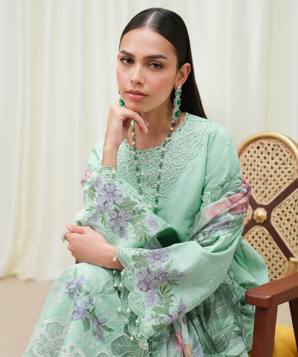 Women's Unstitched Dull Viscose Raw Silk Dyed Three Piece Suit