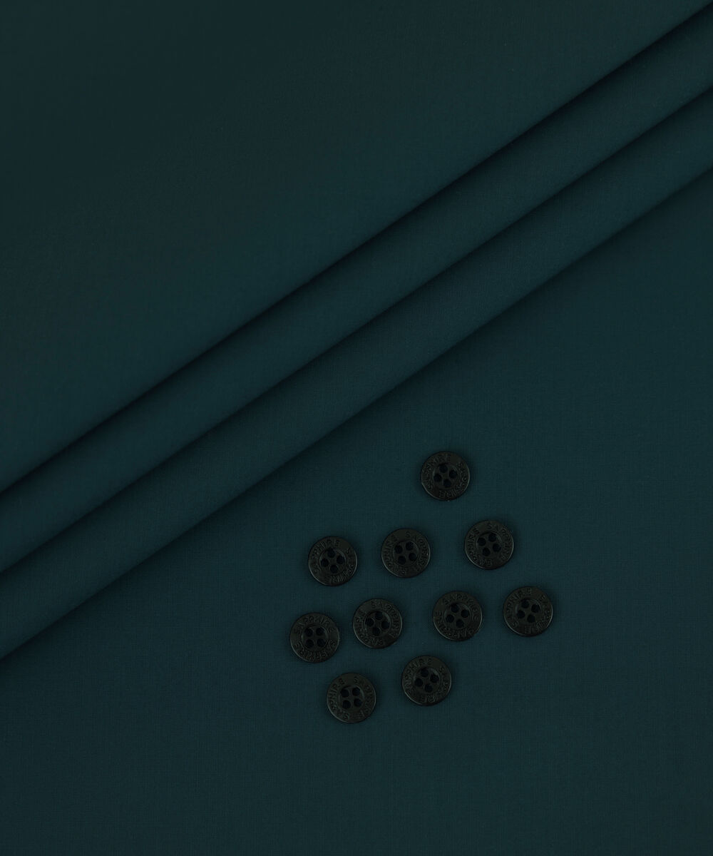 Men's Unstitched 2-Piece Luxe Wash & Wear Dark Green Suit