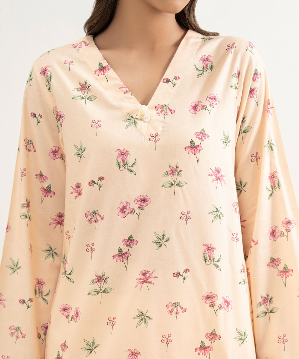 Women's RTW Cotton Viscose Embroidered Pink Straight Shirt