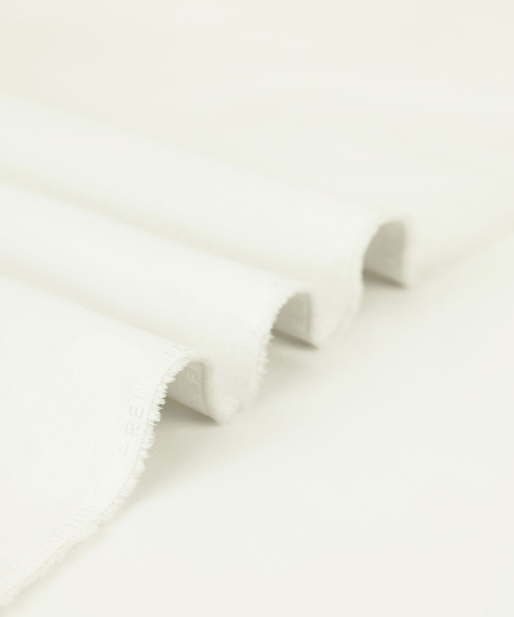 Men's Unstitched 2-Piece Premium Wash & Wear Off White Suit