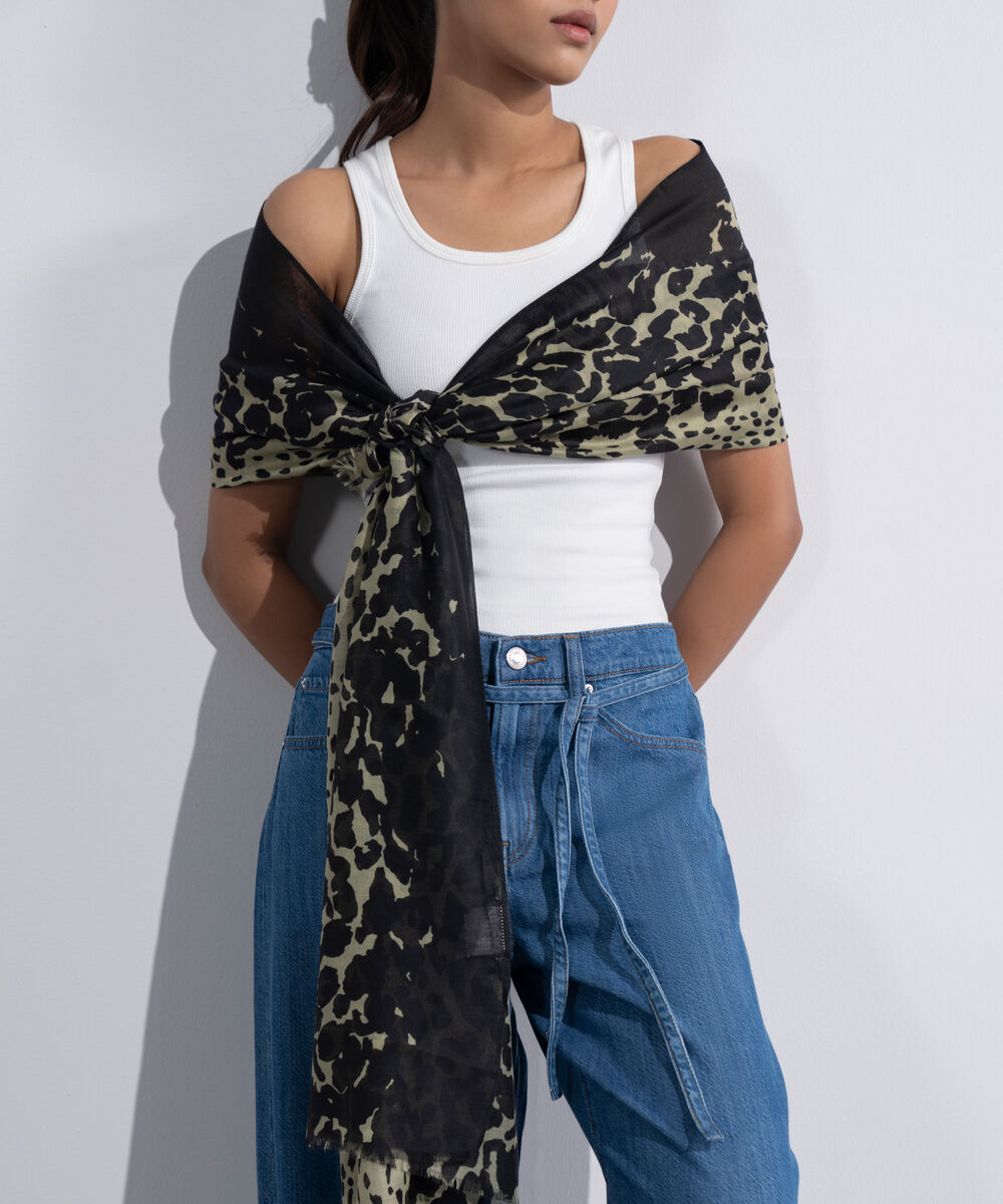 Women's Western Multi Printed Rectangular Scarf