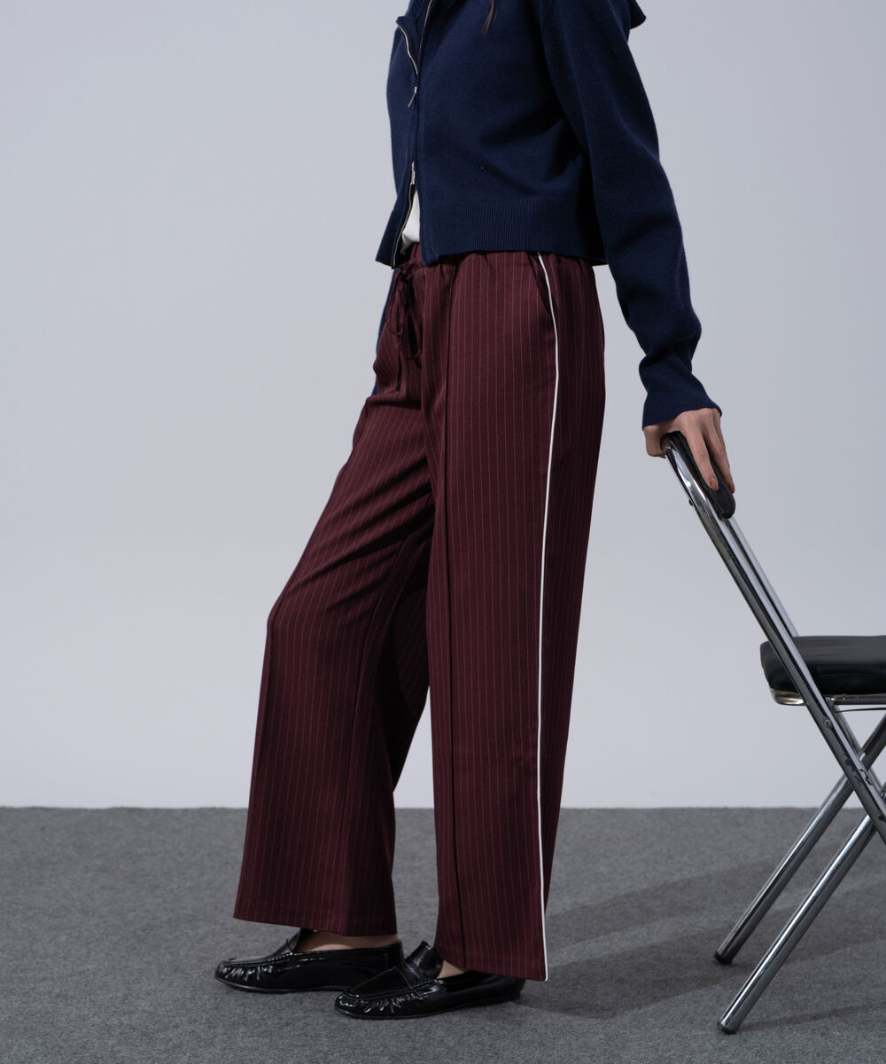 Women's Western Wear Merlot Polyester Pull-On Drawstring Trousers
