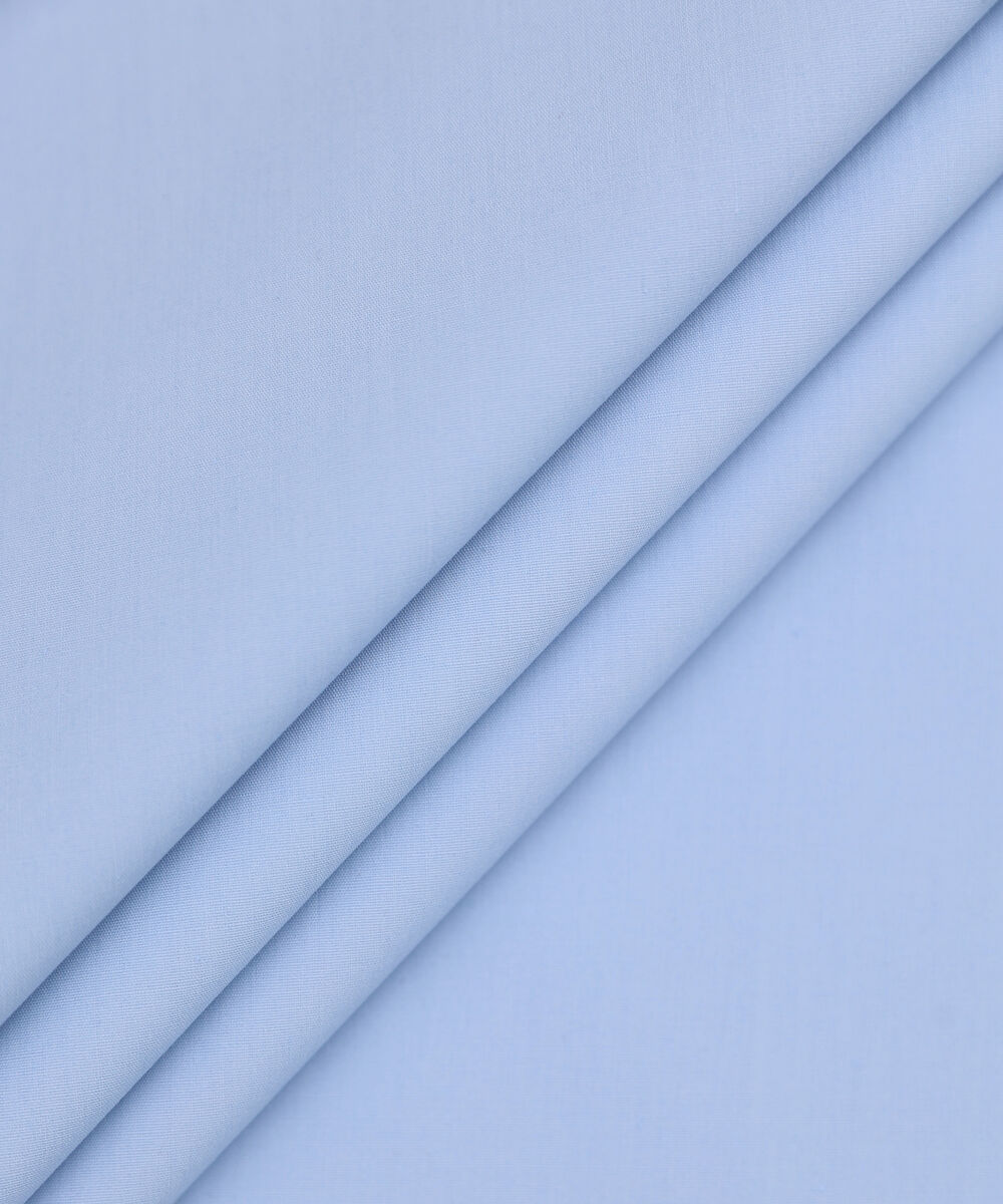 Men Unstitched Cotton Blue Full Suit Fabric