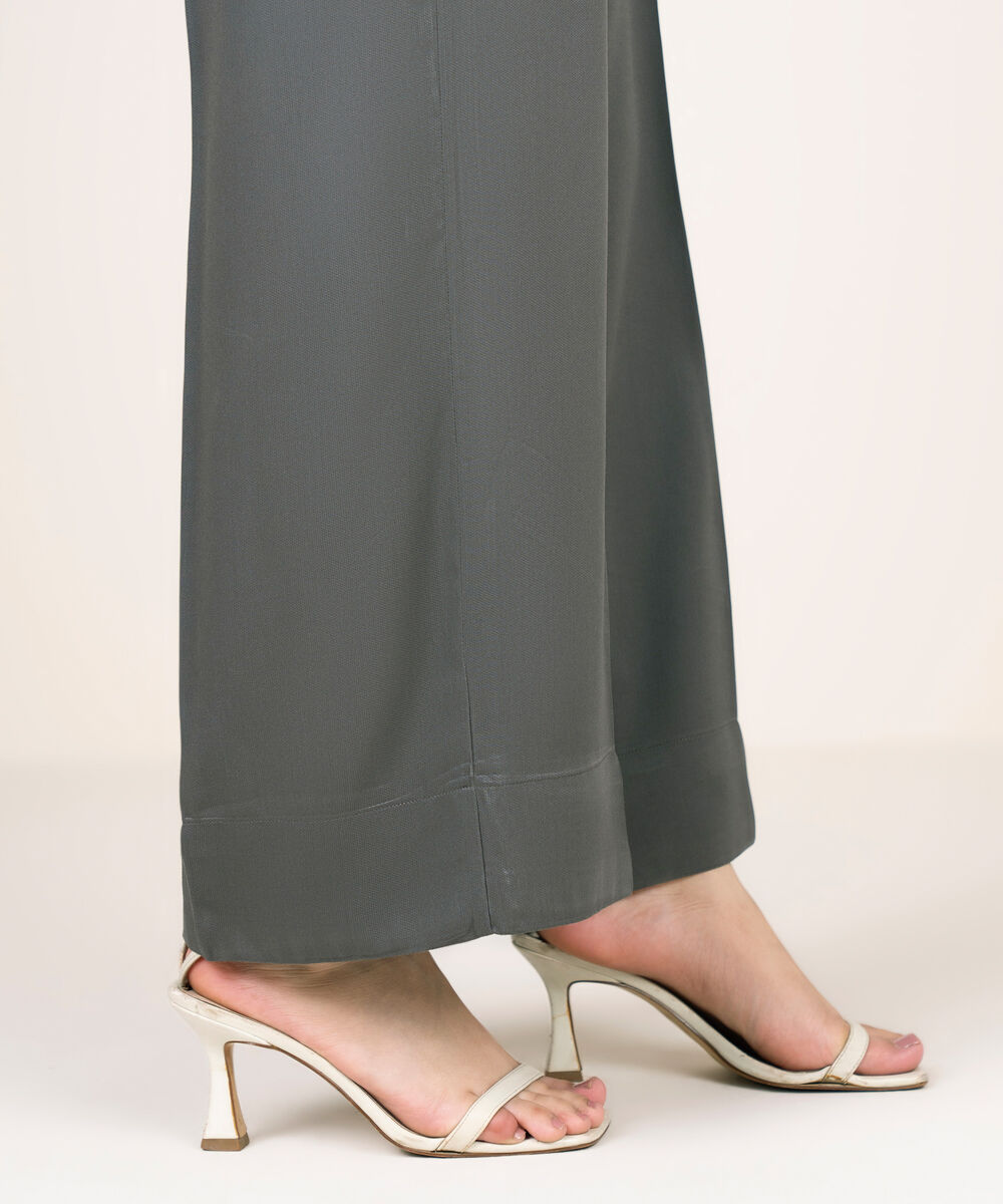 Women's RTW Bedford Solid Grey Culottes